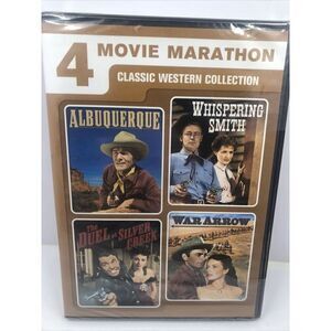4 Westerns DVD: Albuquerque Whispering Smith Duel at Silver Creek War Arrow NEW